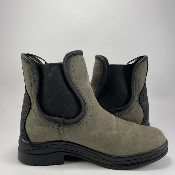 Ariat Keswick H20 Gray Leather Pull-On Booties Chelsea Boots Womens Size 6 B - Picture 4 of 11